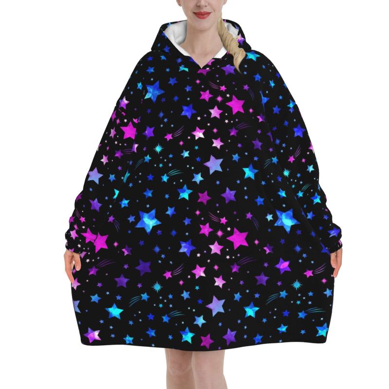 Sherpa Hoodie Fleece - Space Galaxy Constellation Zodiac Star Wearable