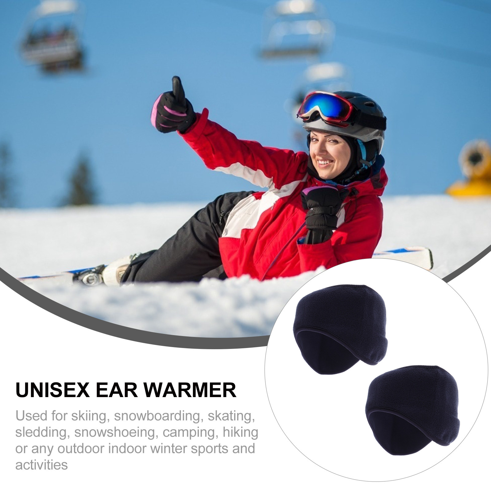 2Pcs Windproof Warm Headband P - đánh giá và giá Fleece Ear Warmer Band