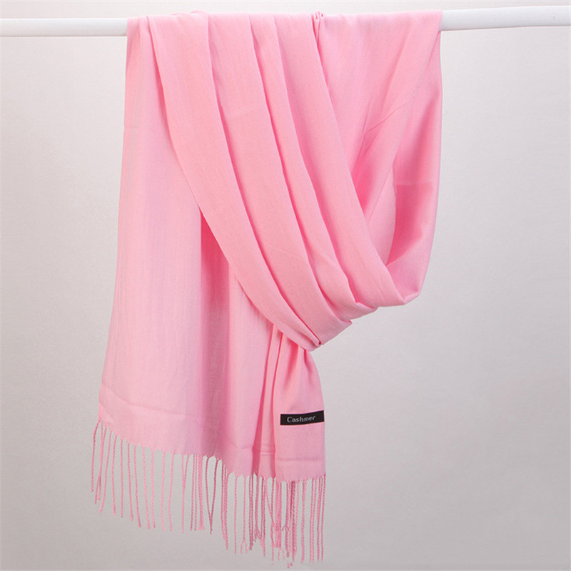 Fashion Solid Color 2023 Women - đánh giá và giá Cashmere Pashmina Wrap