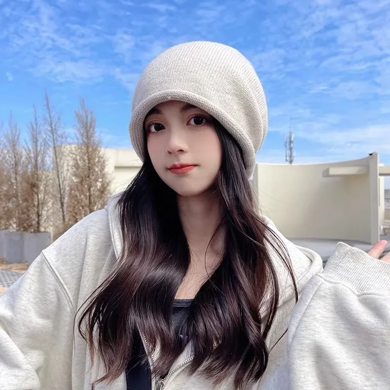 Knitted Bonnet Hoods Female Wi - đánh giá và giá Knit Beanie Hat Warm
