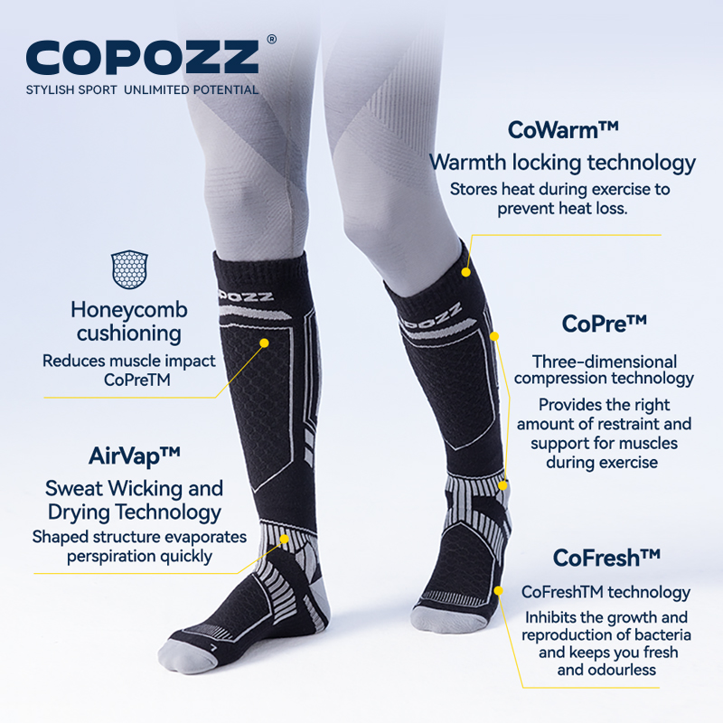 COPOZZ New Winter Ski Socks Me - đánh giá và giá Thermal Sock Wool