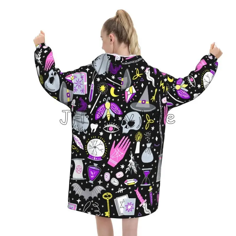 Magic Witchy Goth Oversized Bl - đánh giá và giá Sherpa Hoodie Fleece