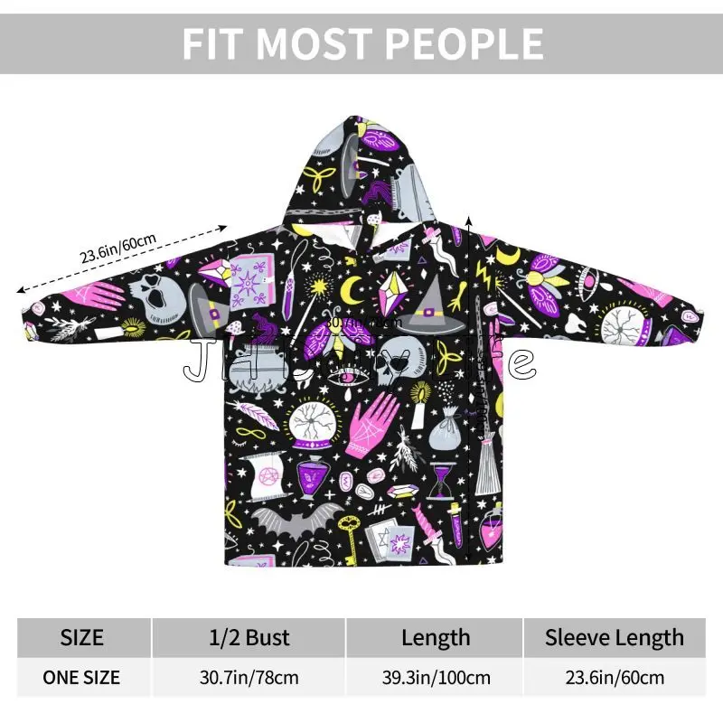 Magic Witchy Goth Oversized Bl - đánh giá và giá Sherpa Hoodie Fleece