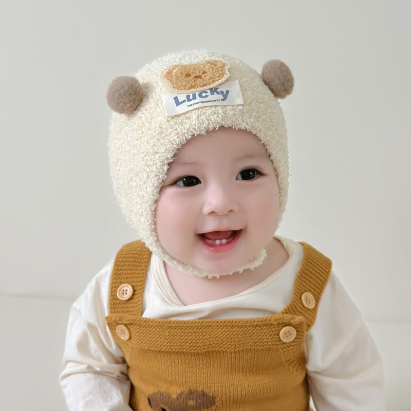 Cute Bear Baby Ear Protection  - đánh giá và giá Knit Beanie Hat Warm