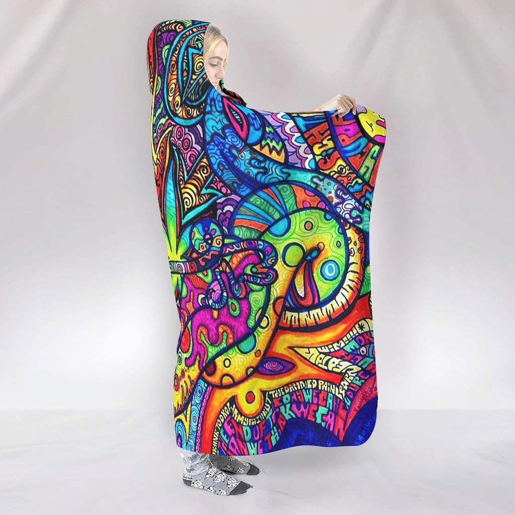 Trừu Tượng Sáng Trippy Rainbow - đánh giá và giá Sherpa Hoodie Fleece