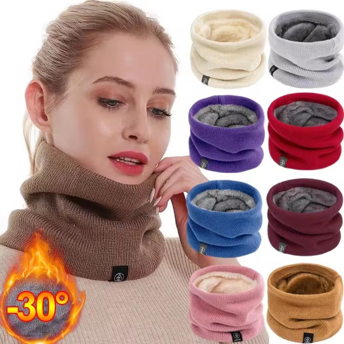 Solid Winter Plush Muffler Woo - đánh giá và giá Winter Headband Fleece