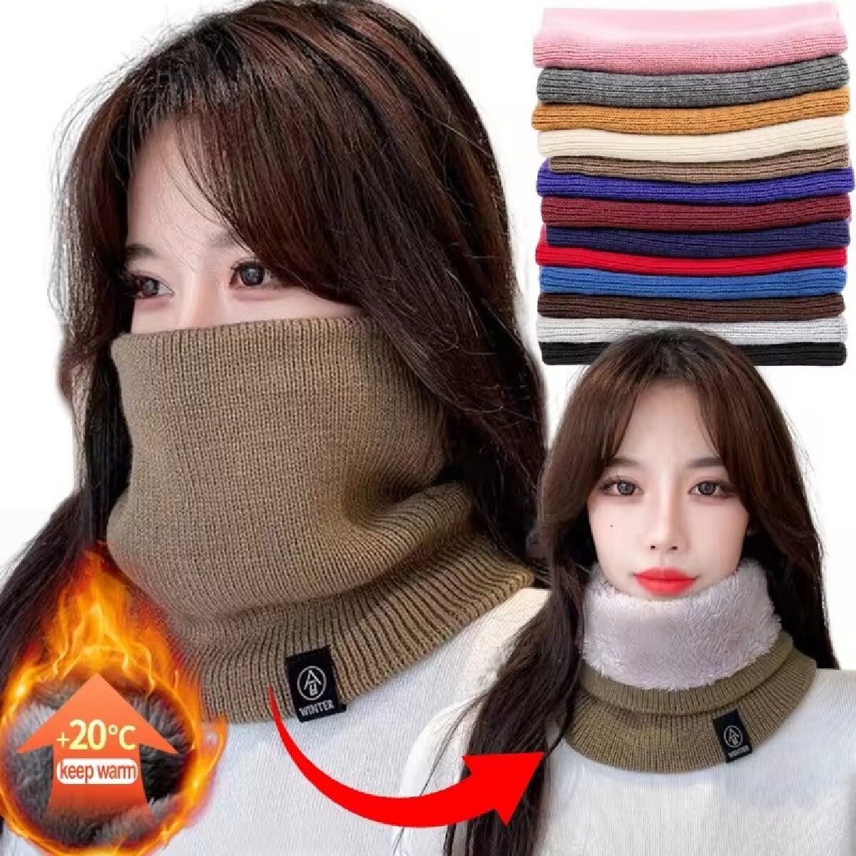 Solid Winter Plush Muffler Woo - đánh giá và giá Winter Headband Fleece